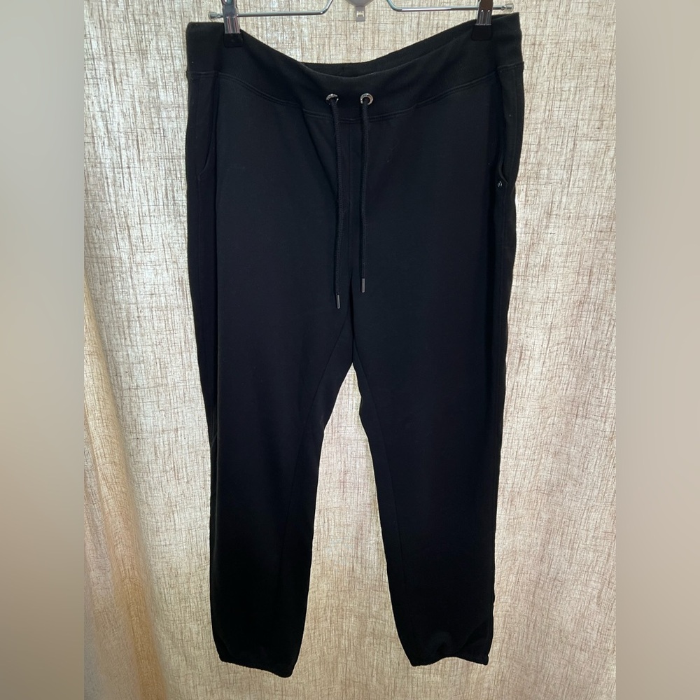 Black Sweatpants with Elastic Cuffs